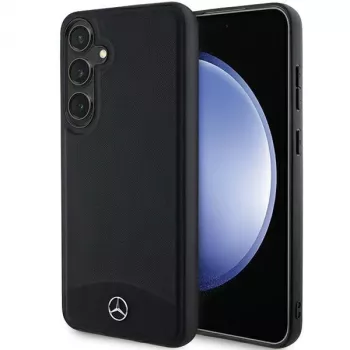 Mercedes-Benz Galaxy S24 Hardcase Leather Textured & Plain MagSafe Black