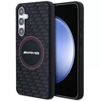 AMG AMHMS24S23SMRK Hardcase Silicone Carbon Pattern MagSafe Samsung Galaxy S24 (S921) Melns