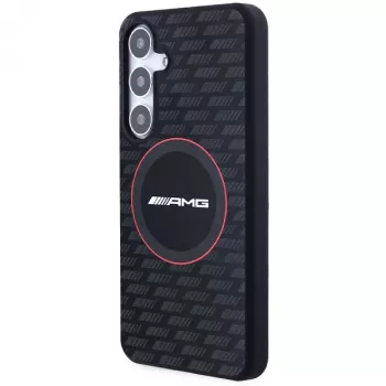 AMG AMHMS24S23SMRK Hardcase Silicone Carbon Pattern MagSafe Samsung Galaxy S24 (S921) Melns