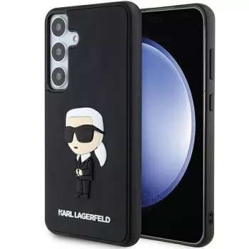 Karl Lagerfeld KLHCS24S3DRKINK S24 S921 Black Hardcase 3D Rubber Ikonik Samsung Galaxy S24