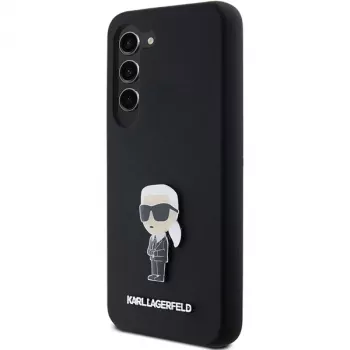 Karl Lagerfeld Ikonik Metal Pin Silicone Case Samsung Galaxy S23 - Melns