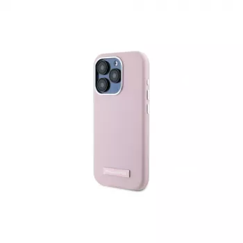 Karl Lagerfeld KLHMP15LPGMSRPP iPhone 15 Pro 6,1 inch Pink Hardcase ar Metāla Plāksni MagSafe