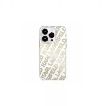 Karl Lagerfeld KLHCP15XHKFOEMD Cietais Maciņš Apple iPhone 15 Pro Max, Zelts, IML FulloverLogo