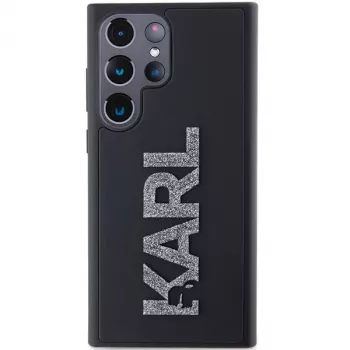Karl Lagerfeld KLHCS24L3DMBKCK Samsung Galaxy S24 Ultra Hard Case Black 3D Rubber Glitter Logo