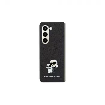 Karl Lagerfeld KLHCSA35SAKCNPK A35 A356 Hardcase Black Saffiano Karl & Choupette Pin Samsung Galaxy A35 5G