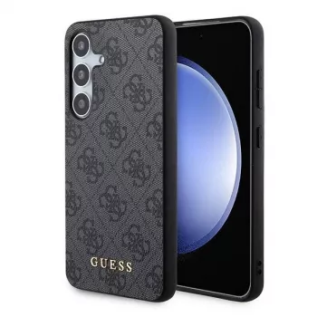 Guess GUOHCSA35G4GFGR cietais maciņš Samsung Galaxy A35 5G, melns, 4G Metal Gold Logo