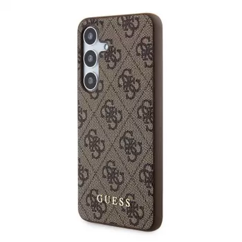 Guess GUOHCSA35G4GFBR A35 Hardcase 4G Metal Gold Logo for Samsung Galaxy A35 - Brown