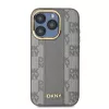 DKNY DKHMP15XPCPVSLE iPhone 15 Pro Max 6,7 inch Hardcase Īsta āda Checkered Mono Pattern MagSafe Bēšs