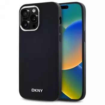 DKNY DKHMP14XPSCMCLK Cietais Maciņš iPhone 14 Pro Max 6,7 inch Melns Plain Logo MagSafe