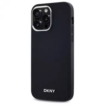 DKNY DKHMP14XPSCMCLK Cietais Maciņš iPhone 14 Pro Max 6,7 inch Melns Plain Logo MagSafe