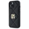 DKNY DKHCP15SPQDSLK Quilted Stack Logo Back Cover Apple iPhone 15 6,1 inch Melns