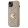 DKNY DKHCP14SPQDSLE Quilted Stack Logo Case Apple iPhone 14 6,1 inch Smilškrāsas