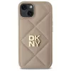 DKNY DKHCP14SPQDSLE Quilted Stack Logo Case Apple iPhone 14 6,1 inch Smilškrāsas