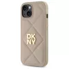 DKNY DKHCP15SPQDSLE Quilted Stack Logo Maciņš iPhone 15 6,1 inch Bēšs