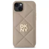 DKNY DKHCP15MPQDSLE Quilted Stack Logo Back Cover iPhone 15 Plus - Bēšs