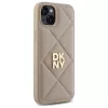 DKNY DKHCP15MPQDSLE Quilted Stack Logo Back Cover iPhone 15 Plus - Bēšs