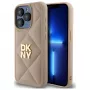 DKNY DKHCP15XPQDSLE Quilted Stack Logo Back Cover Apple iPhone 15 Pro Max 6,7 inch Bēšs