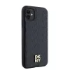 DKNY DKHMN61PSHRPSK iPhone 11 / XR 6,1 inch Black Hardcase Leather Monogram Pattern Metal Logo MagSafe