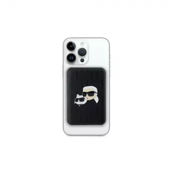 Karl Lagerfeld Power Bank Wireless 5000mAh 15W MagSafe Black Karl & Choupette Head Pin KF002166