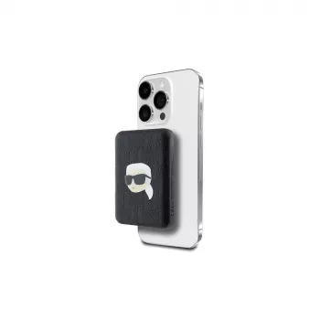 KARL LAGERFELD KLPB5FPGKSKIHK Bezvadu Power Bank 5000mAh 15W MagSafe Melns
