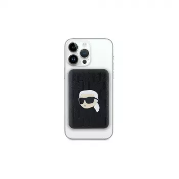 KARL LAGERFELD KLPB5FPGKSKIHK Bezvadu Power Bank 5000mAh 15W MagSafe Melns
