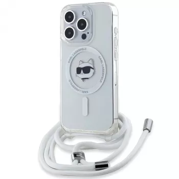 Karl Lagerfeld KF002085 iPhone 14 Pro 6,1 inch Hardcase Transparent IML Choupette Head & Cord Magsafe