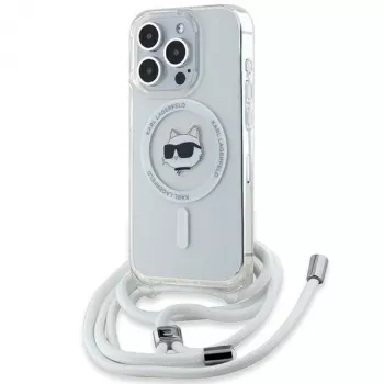 Karl Lagerfeld KLHMP14XHCCHNT iPhone 14 Pro Max 6.7 Hardcase Transparent IML Choupette Head & Cord Magsafe