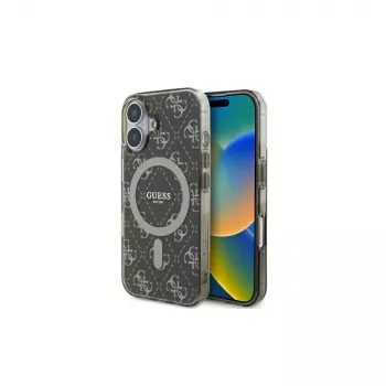 Guess GUHMP16MH4DTEW Hardcase iPhone 16 Plus 6,7 inch Brūns IML 4G Fons MagSafe