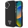 Guess Grained Triangle MagSafe Hard Case for Apple iPhone 16 Plus - Black