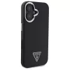 Guess Grained Triangle MagSafe Hard Case for Apple iPhone 16 Plus - Black