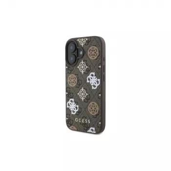 Guess Peony On 4G Background MagSafe Case iPhone 16 (Brūns)
