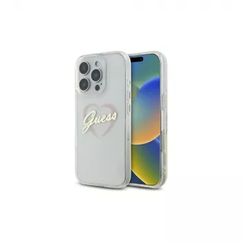 Guess GUHCP16LHCHGSPT IML Heart Hard Case Apple iPhone 16 Pro 6,3 inch caurspīdīgs
