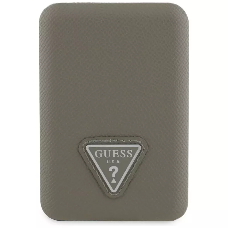 GUESS Grained Triangle Wireless Power Bank 5000mAh 15W USB-C MagSafe Brown