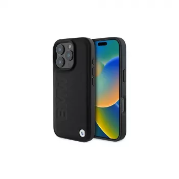 BMW Signature Collection Hardcase Apple iPhone 16 Pro Max 6,9 inch Īsta Āda Melna Ar Spiedogu MagSafe