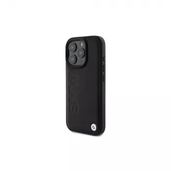 BMW Signature Collection Hardcase Apple iPhone 16 Pro Max 6,9 inch Īsta Āda Melna Ar Spiedogu MagSafe
