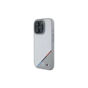 BMW M Carbon Tricolor Line Hardcase for iPhone 16 Pro 6,3 inch Grey MagSafe