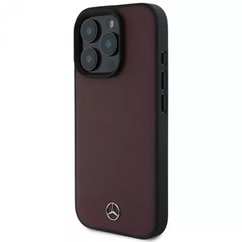 Mercedes-Benz MEHMP16X23RBARR Hardcase Apple iPhone 16 Pro Max 6,9 inch Sarkana teksturēta un gluda āda MagSafe