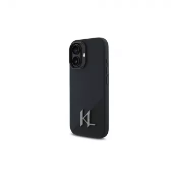 Karl Lagerfeld Shadow Metal Initial Hardcase Apple iPhone 16 6,1 collas - Melns
