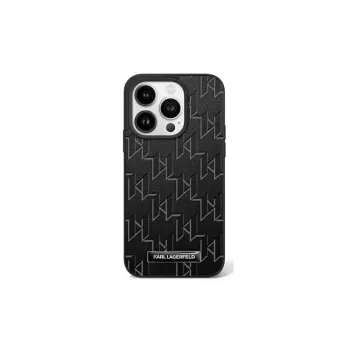 Karl Lagerfeld KLHMP16MPKHPORPK Hot Stamp MagSafe Hard Case iPhone 16 Plus 6.7, Melns