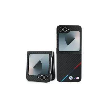 BMW Hardcase Samsung Galaxy Z Flip6 / Z Flip7 FE - Carbon Tricolor Black