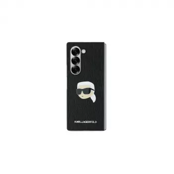 Karl Lagerfeld Saffiano Monogram Head Pin Hard Case Samsung Galaxy Z Fold6 - Melns