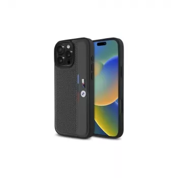 BMW M Perforated Tricolor Detail Line Hard Case Apple iPhone 16 Pro Max 6,9 inch - Anthracite