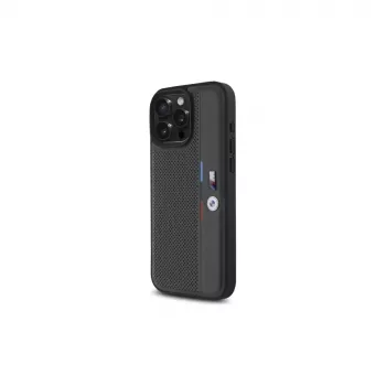 BMW M Perforated Tricolor Detail Line Hard Case Apple iPhone 16 Pro Max 6,9 inch - Anthracite