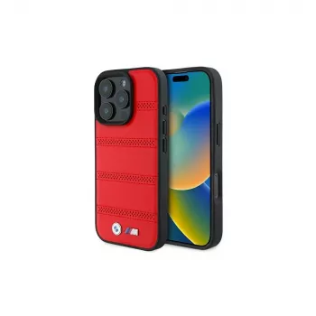 BMW M Collection Perforated and Stitched Line Hardcase Apple iPhone 16 Pro 6,3 inch Sarkans MagSafe