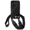 BMW M Edition Carbon Stripe & Strap Hard Case iPhone 16 6,1 inch - Melns