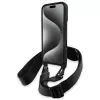 BMW M Edition Carbon Stripe & Strap Hard Case iPhone 16 6,1 inch - Melns