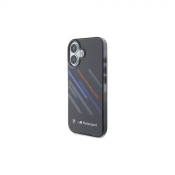 BMW BMHCP16M23HTRAK Hardcase iPhone 16 Plus 6,7 inch Black Motorsport IML Random Stripes
