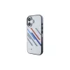 BMW Hardcase for iPhone 16 Plus 6,7 inch Grey Motorsport IML Random Stripes