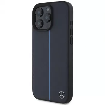 MERCEDES-BENZ MEHMP16X23RURBV iPhone 16 Pro Max 6,9 inch Navy Hardcase MB Blue Line Leather MagSafe
