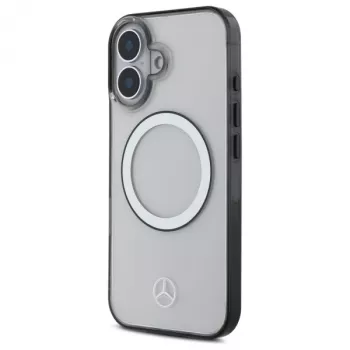 Mercedes-Benz MEHMP16S23HUOKC iPhone 16 6,1 inch Cietais Caurspīdīgais Maciņš ar Drukātu Logo un MagSafe
